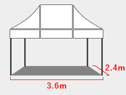 3.6m×2.4mサイズ