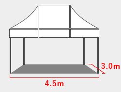 4.5m×3.0mサイズ